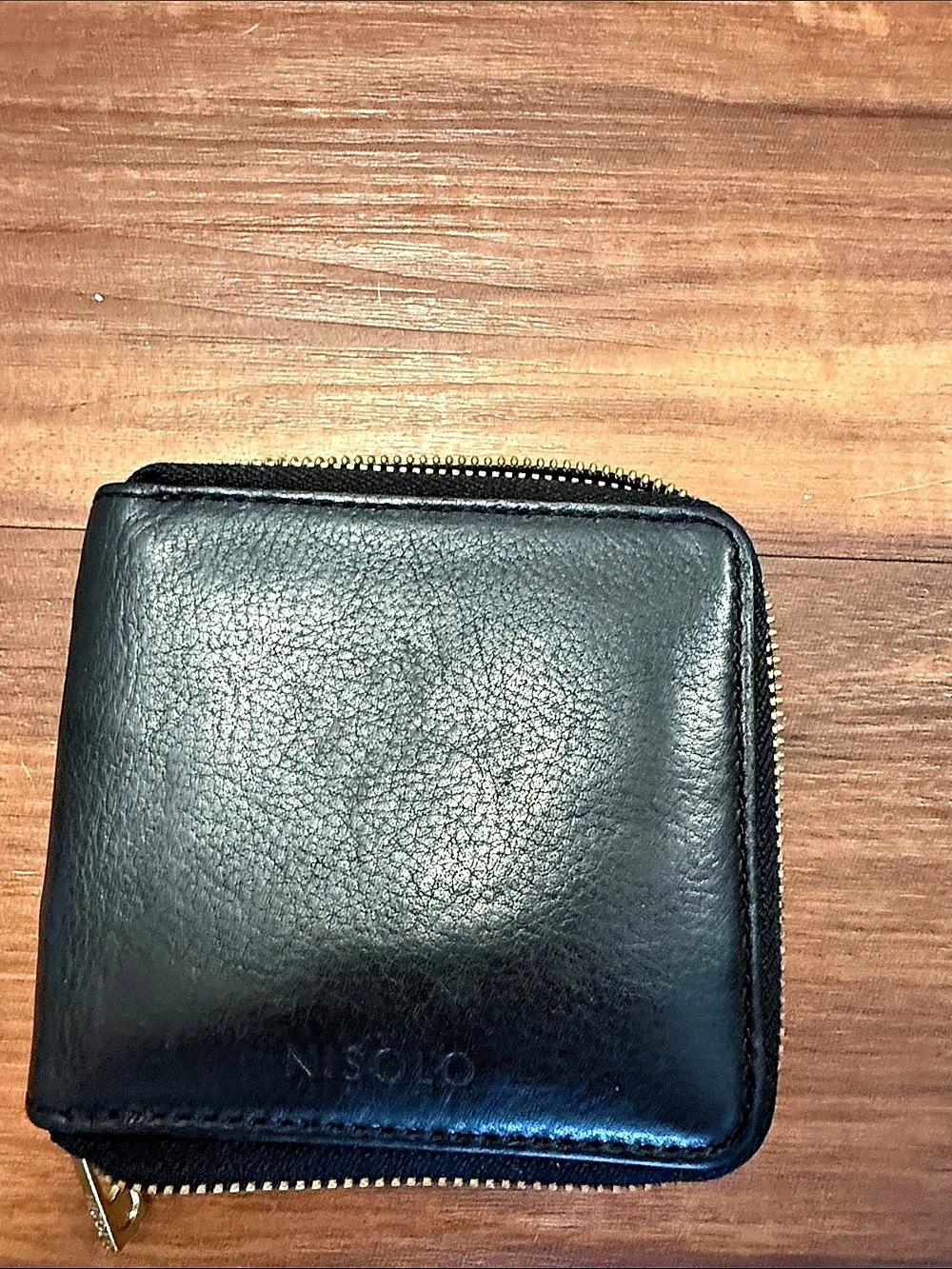 NISOLO Zip Around Wallet in Black